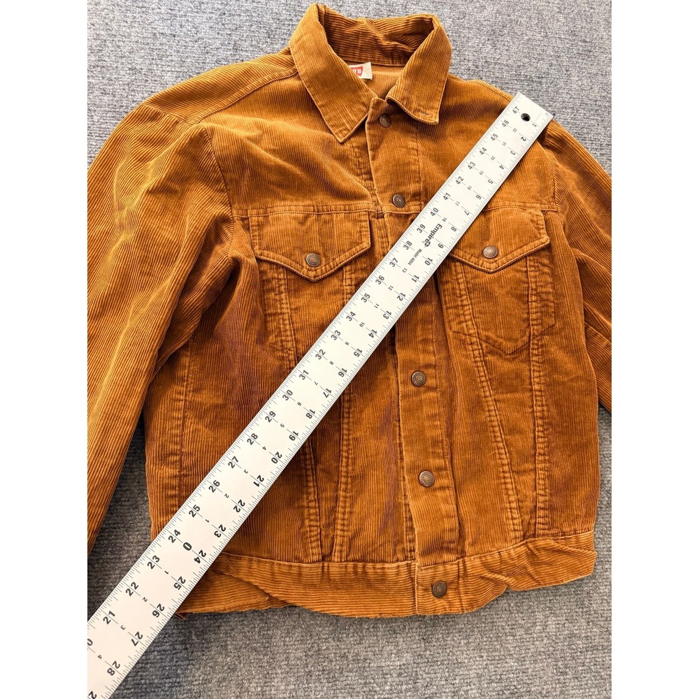 Vintage Levi's Women's Corduroy Trucker Jacket Size S Brown Tan Button Front - Picture 13 of 16